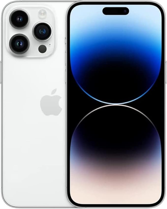 Apple iPhone 14 Pro, 128GB, Silver - Unlocked (Renewed)